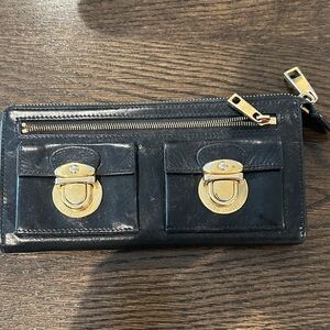 Marc Jacobs Colelction vintage Black Leather cluth wallet